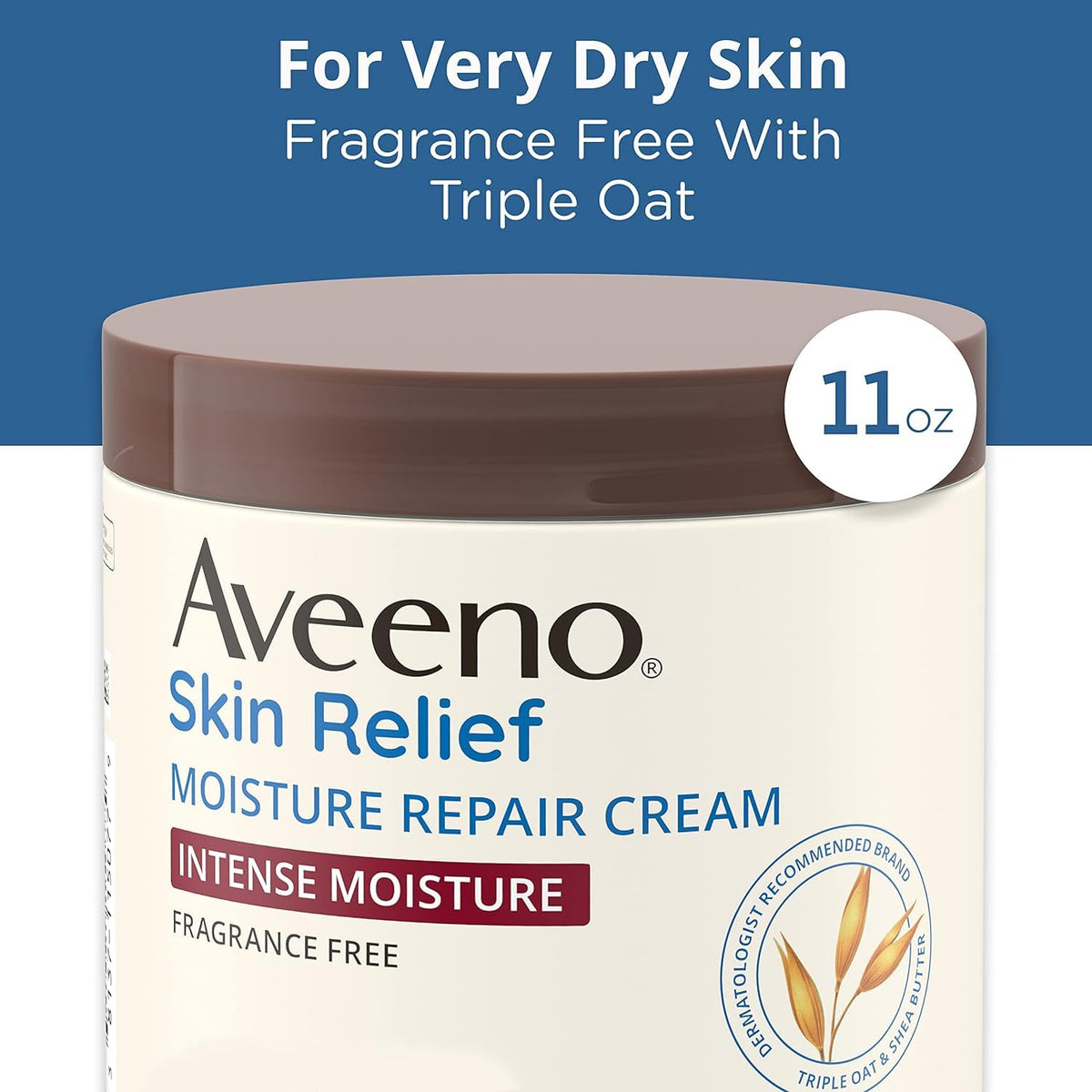 Aveeno Skin Relief Moisture Repair Body Cream, Fragrance-Free, 11 oz