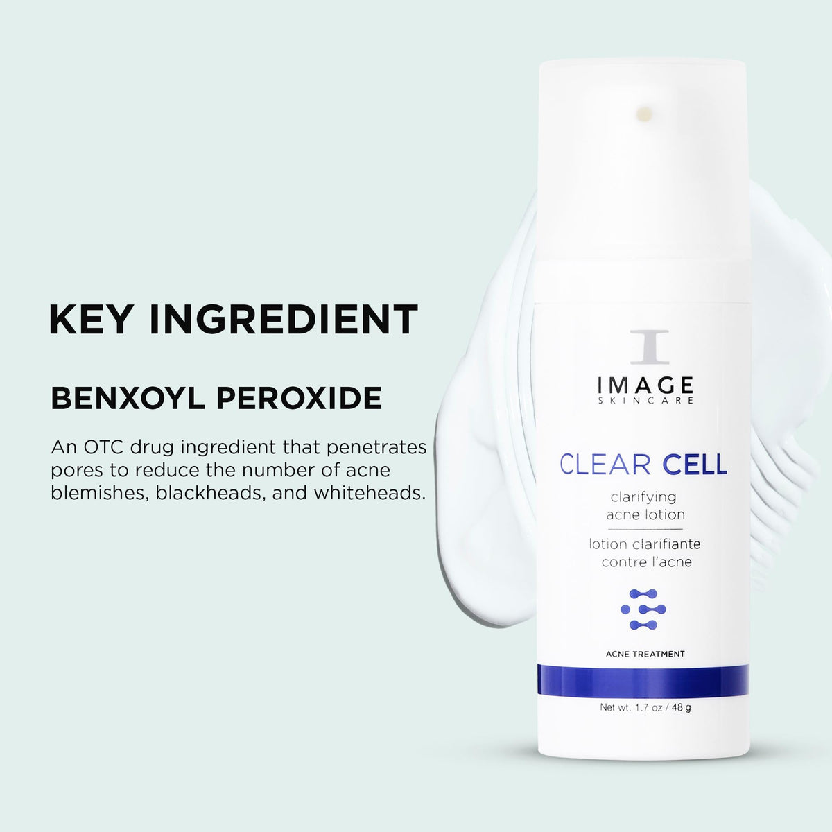 IMAGE Skincare CLEAR CELL Clarifying Acne Lotion Treatment with Benzoyl Peroxide, 1.7 oz