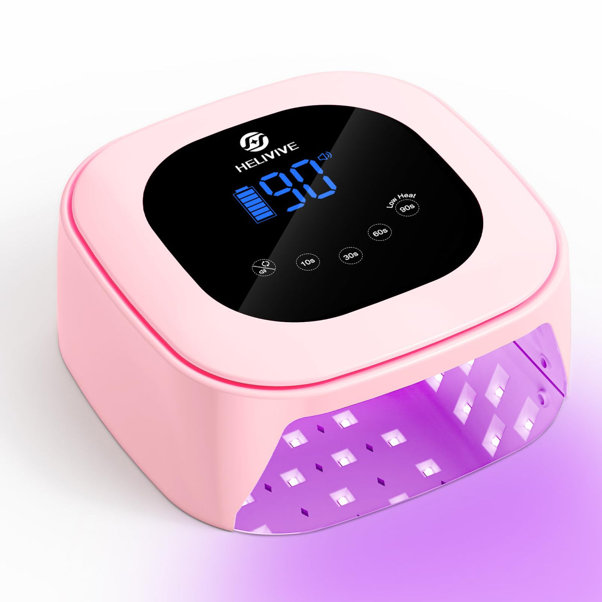 Cordless 80W UV LED Nail Lamp, Rechargeable Gel Nail Dryer