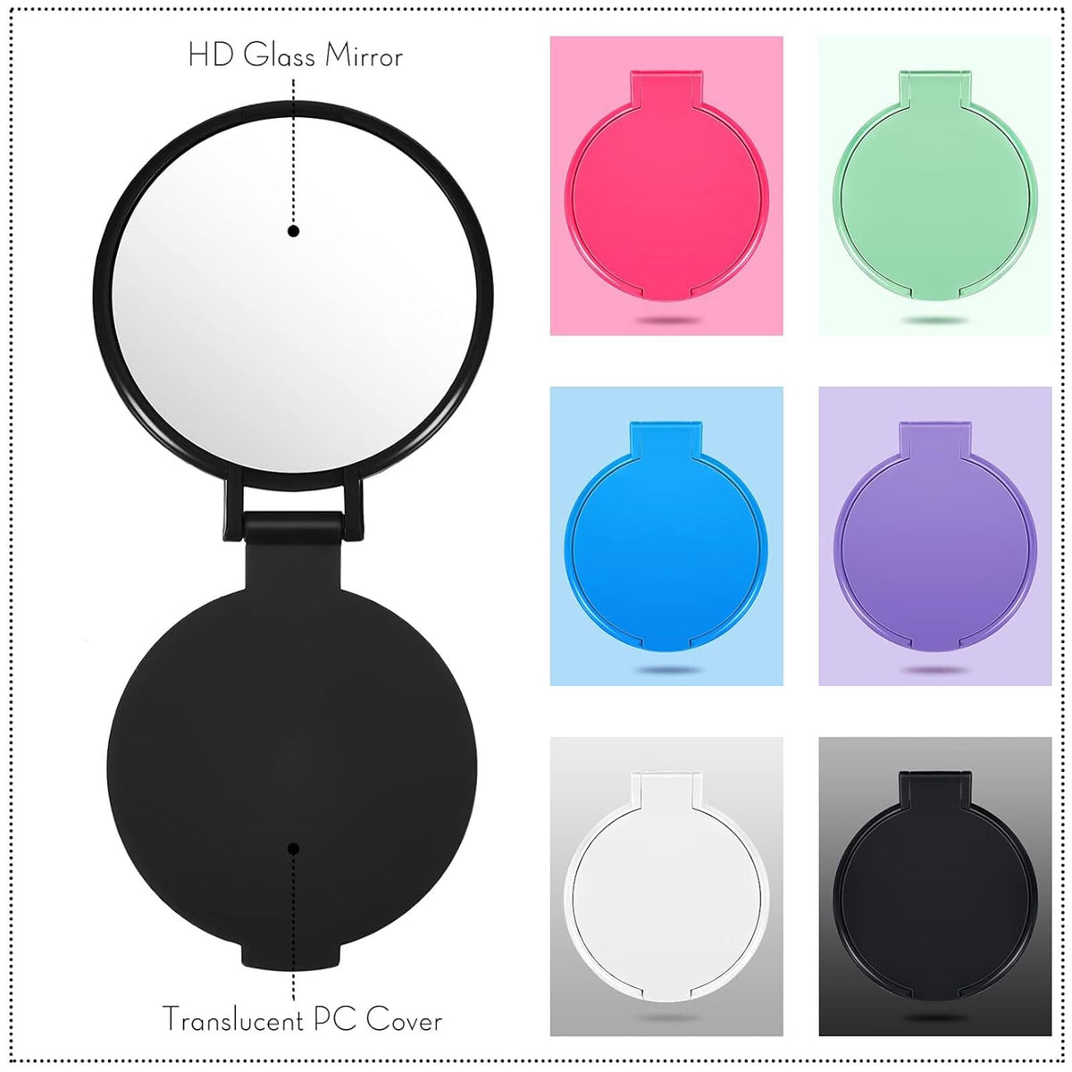 Jetec Compact Folding Makeup Mirrors