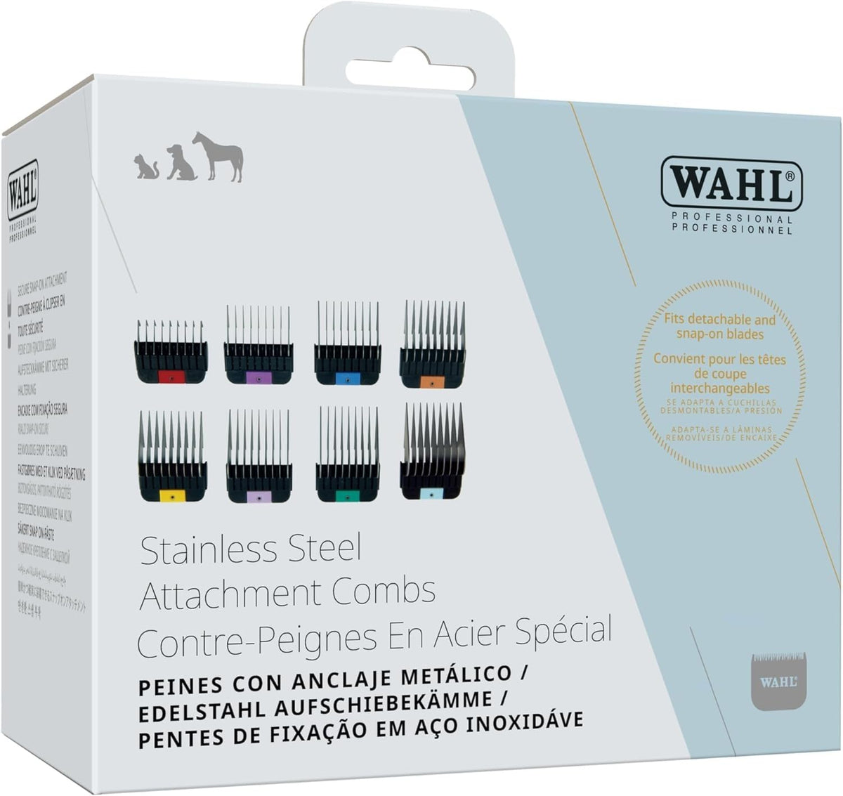 Wahl Pro Animal Stainless Steel Guide Comb Set for Pet Grooming