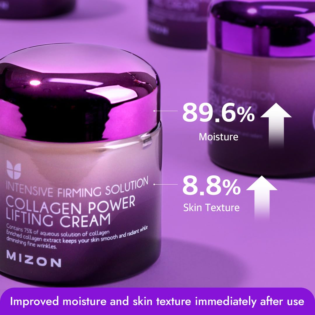 MIZON Marine Collagen Power Lifting Cream with Peptides and Hyaluronic Acid