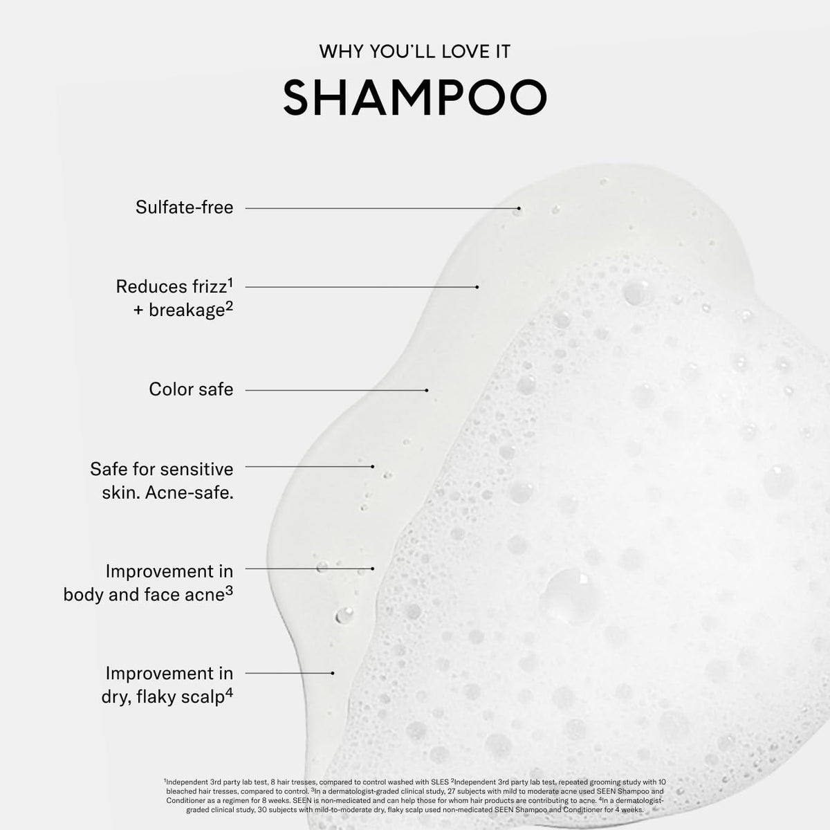 SEEN Shampoo - Gentle Non-Comedogenic Hair and Scalp Care