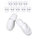 10 Pairs Disposable Cotton Velvet Closed Toe Spa Slippers