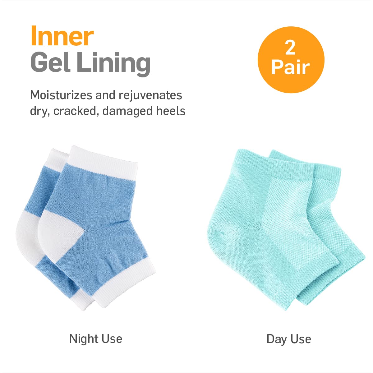 NatraCure Intensive & Vented Moisturizing Gel Heel Sleeve Combo Pack