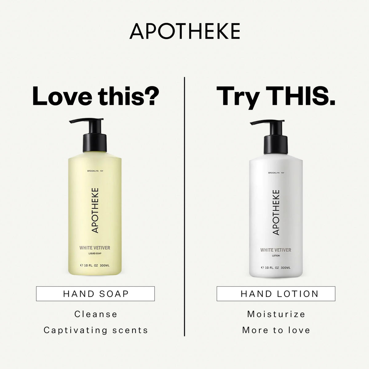 APOTHEKE Hand & Body Lotion Moisturizer, Fast-Absorbing Hydration