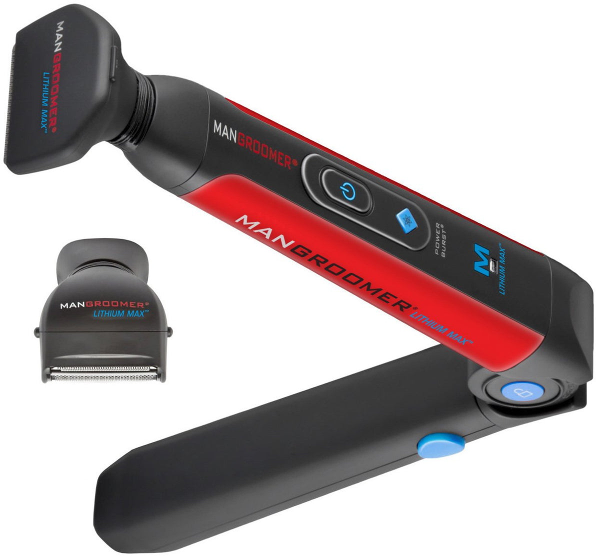 MANGROOMER Back Hair Shaver Replacement Attachment Head with Shock Absorber Neck