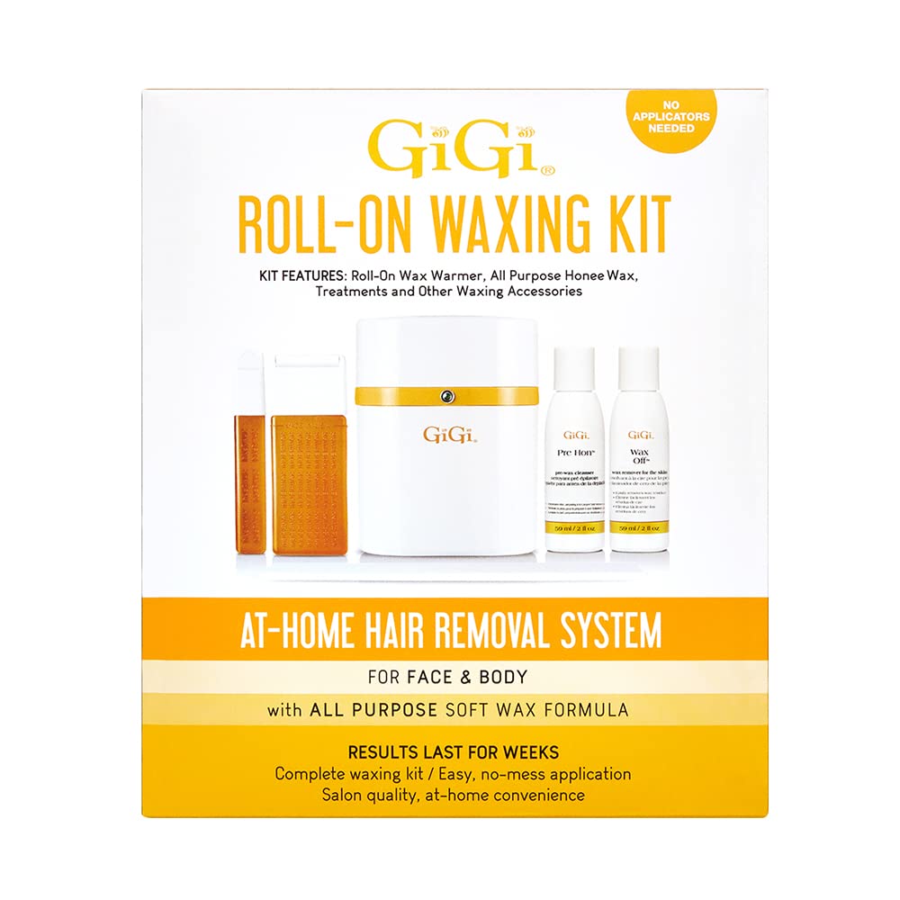 GiGi Roll-On Waxing Kit – At-Home Soft Wax Hair Removal for Face & Body
