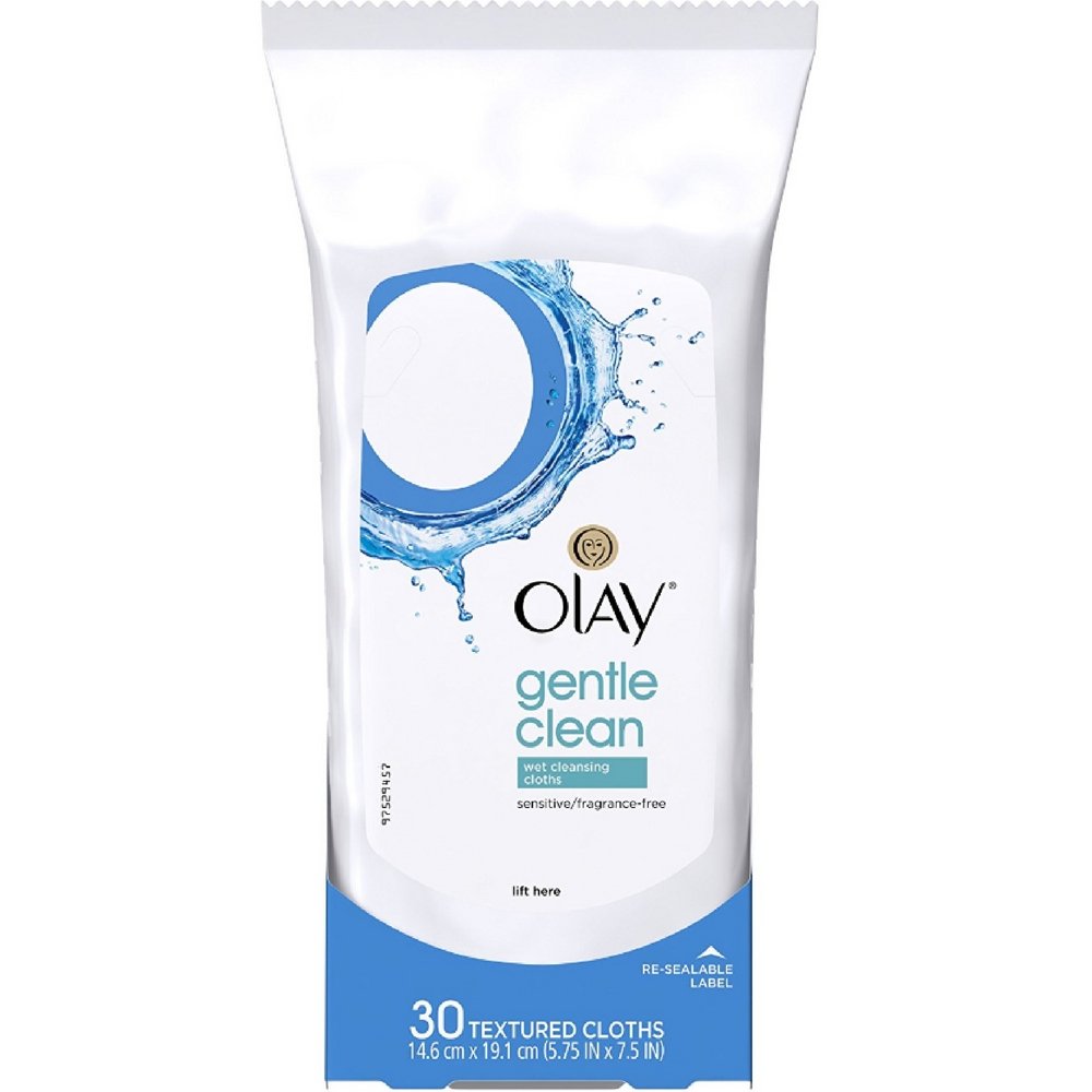OLAY Fragrance-Free Wet Cleansing Cloths for Sensitive Skin
