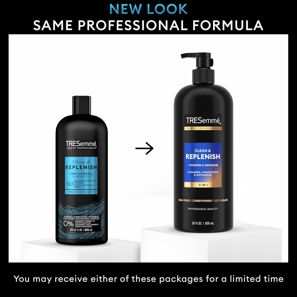 TRESemmé Clean & Replenish 3-in-1 Shampoo, Conditioner & Detangler