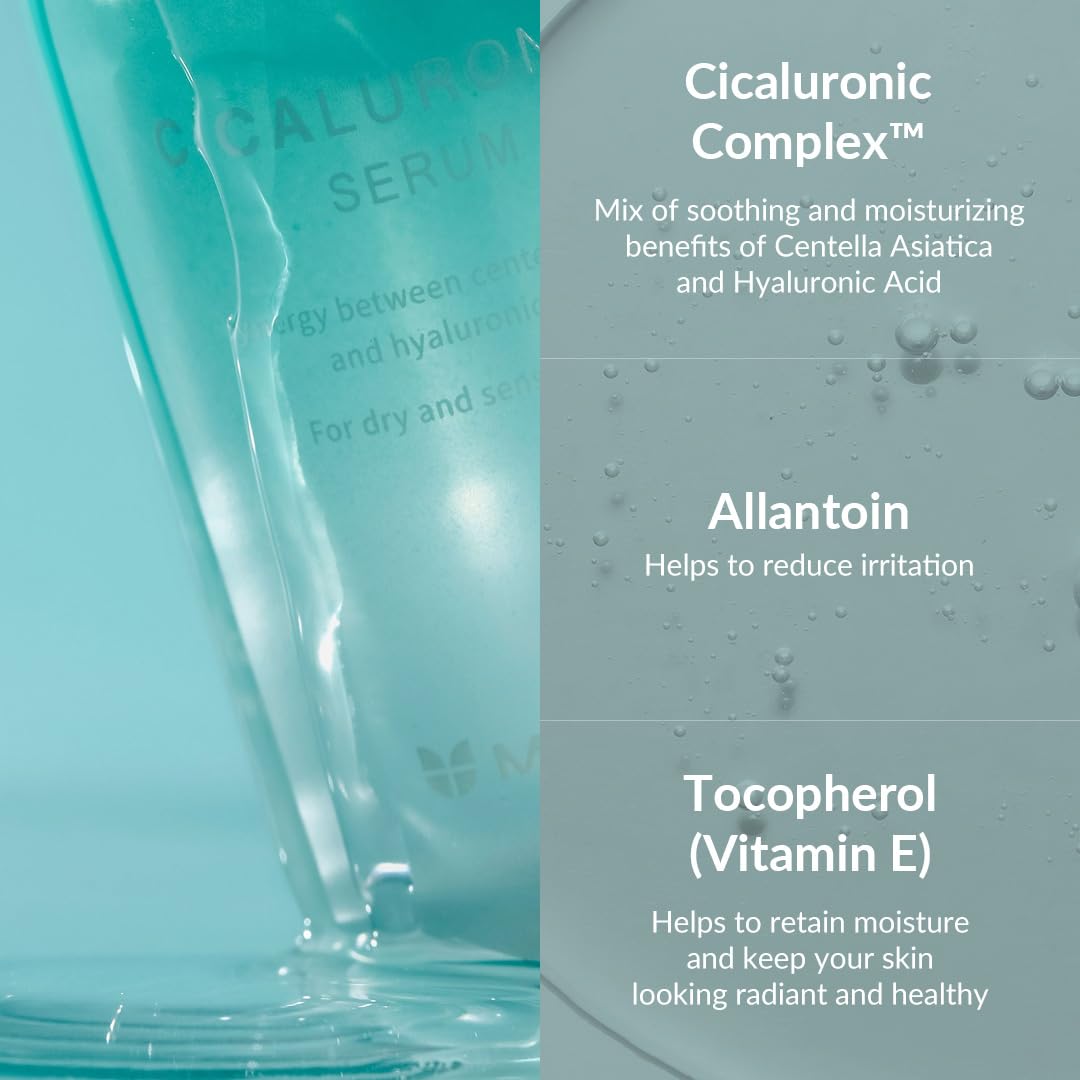 MIZON Cicaluronic Serum with Hyaluronic Acid & Centella Asiatica, 1.01 Fl Oz