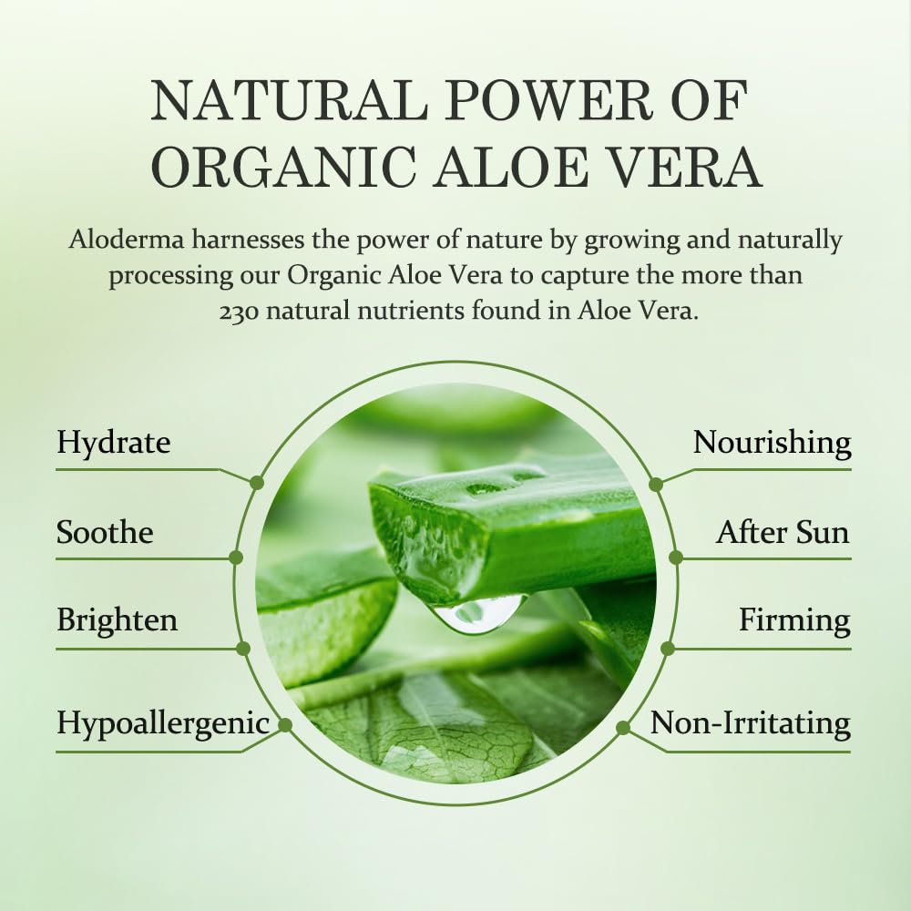 Aloderma Aloe Vera Face Serum with Hyaluronic Acid, 1.7 oz