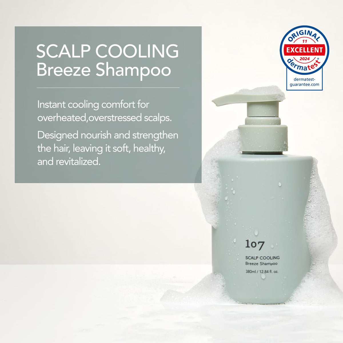 107 Scalp Cooling Breeze Shampoo with Fermented Mugwort Vinegar, 12.84 oz