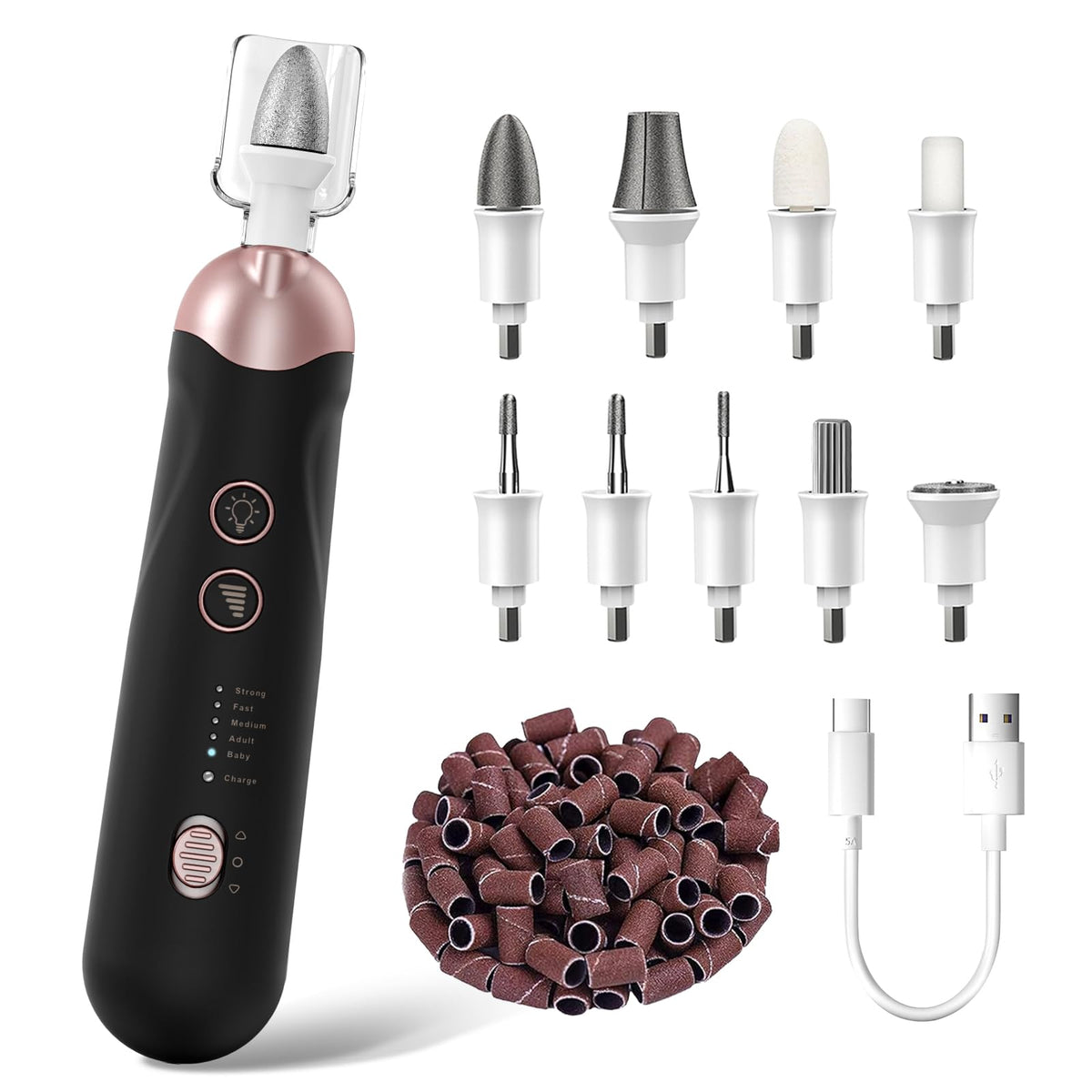 Hoxida Rechargeable Electric Nail Drill Kit for Manicure and Pedicure