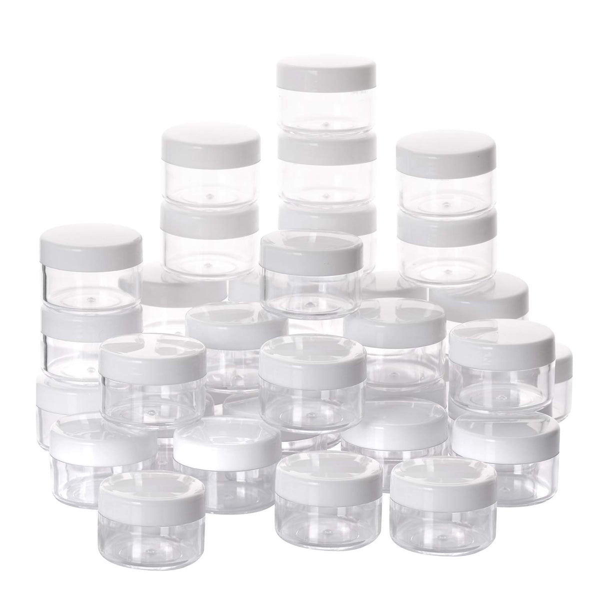 Plastic Sample Containers with Lids - Empty Cosmetic Jars