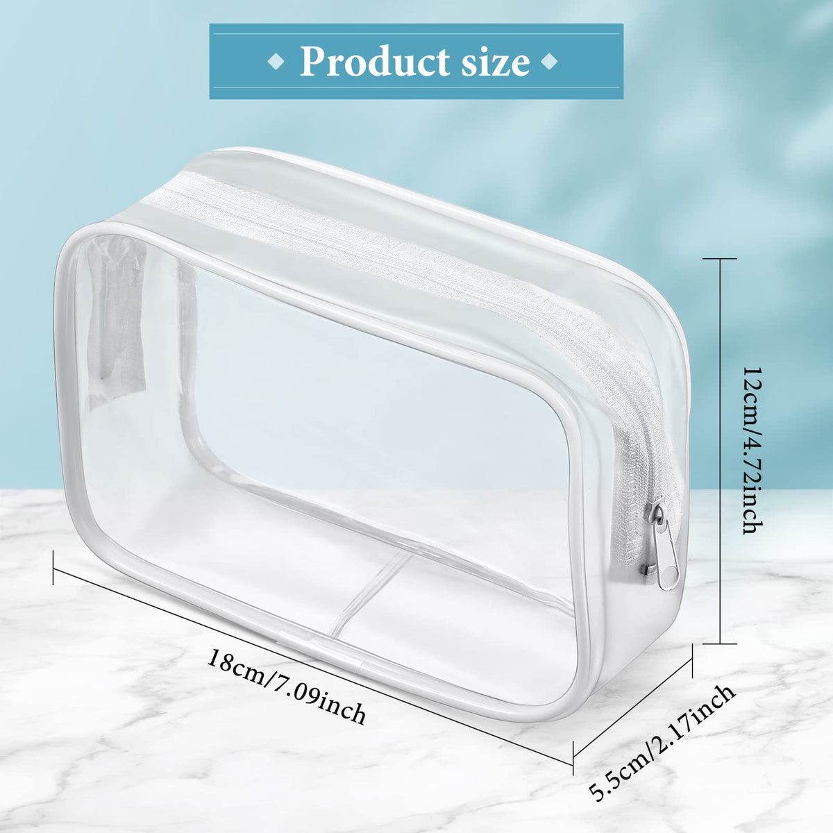 Saintrygo 18 Pack PVC Zippered Cosmetic Storage Pouches