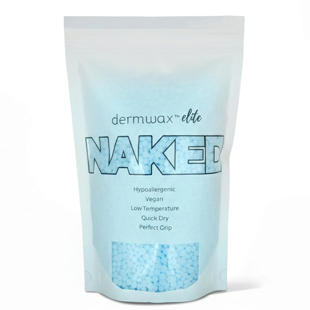 Dermwax Elite Naked Sparkle Blue Hard Wax Beads for Sensitive Skin