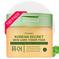 Korean Skin Care Toner Pads with Snail Mucin, 100 Count
