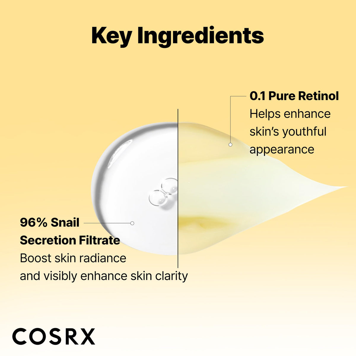 COSRX Snail 96% Mucin Essence & Retinol 0.1% Cream Skincare Set
