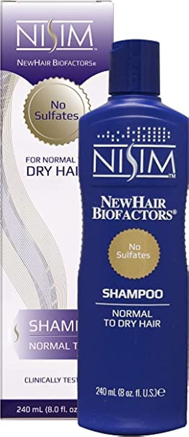 NISIM NewHair BioFactors Shampoo for Normal to Dry Hair, 8 oz