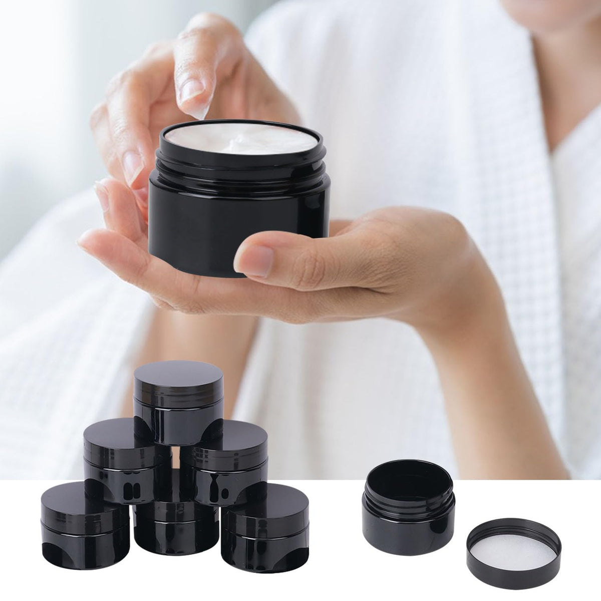 KUKLIPJIM Plastic Storage Jars with Lids