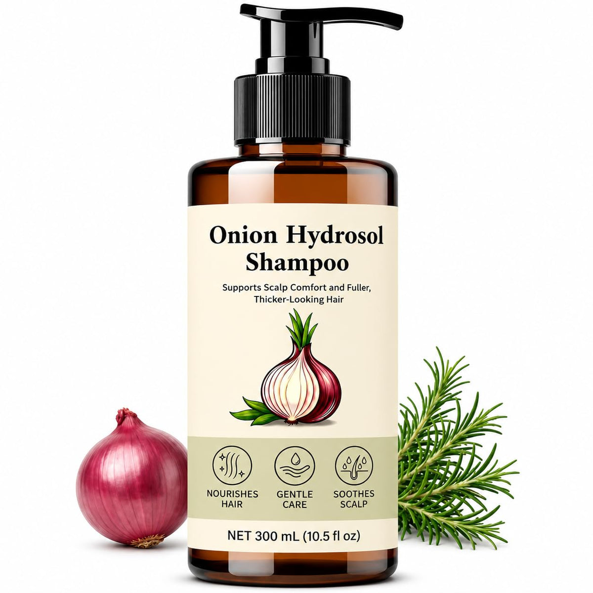 Onion Hydrosol Shampoo, Sulfate-Free with Biotin & Rosemary