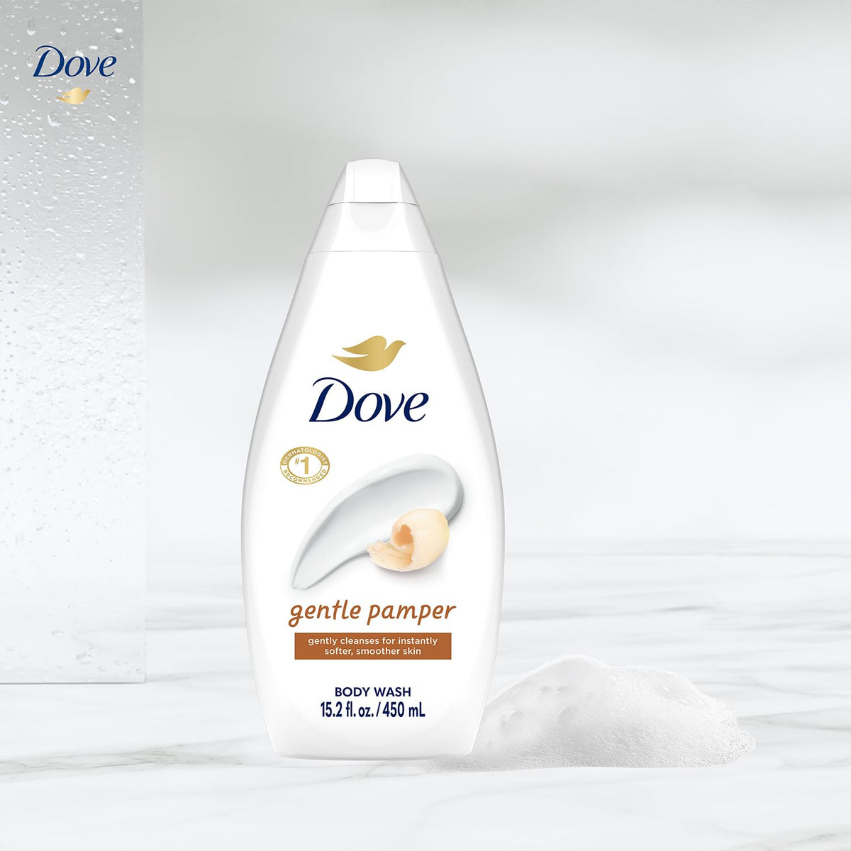 Dove Gentle Pamper Moisturizing Body Wash, Warm Vanilla, 15.2 fl oz, 3-Pack