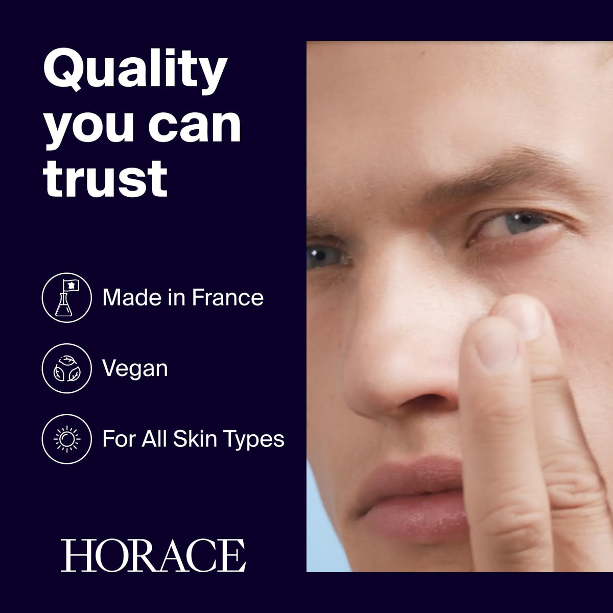 HORACE Under-Eye Moisturizer for Men, Anti-Fatigue Eye Cream, Unscented, 15ml