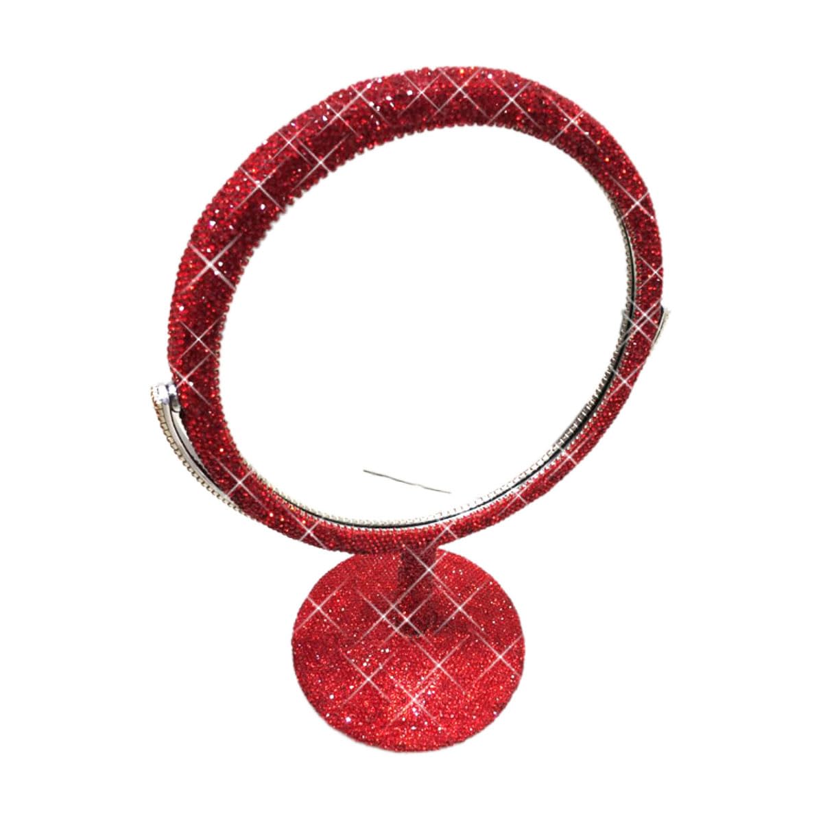 Bling Rhinestone Double-Sided Swivel Vanity Makeup Mirror