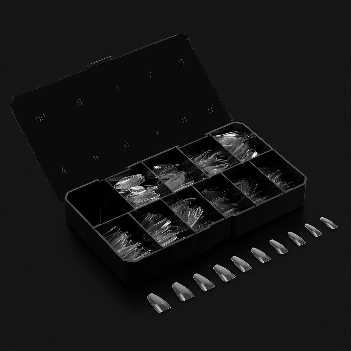Apres Nail Gel-X Natural Coffin Medium Tips, 500 Count