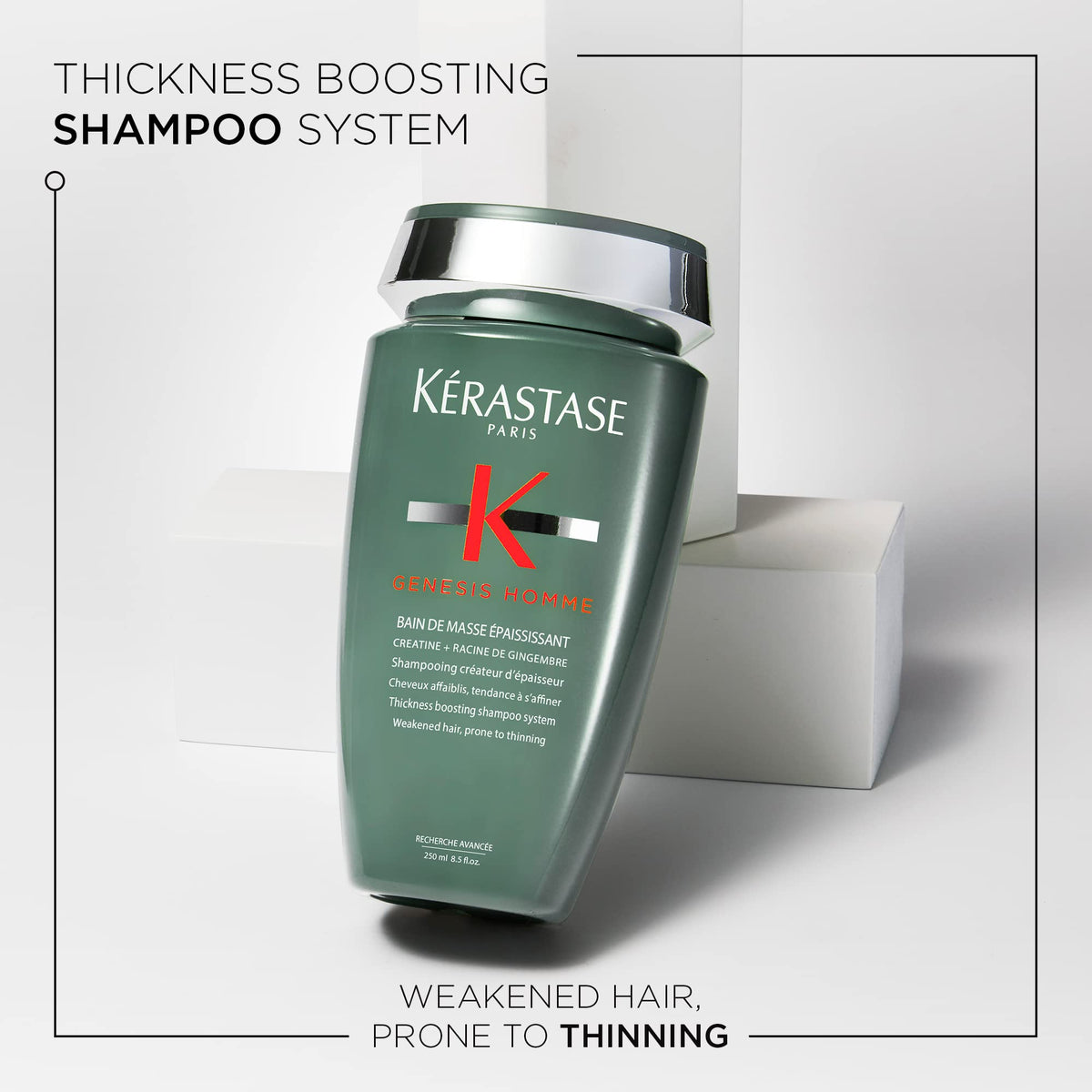 Kerastase Genesis Homme Bain De Masse Thickening Shampoo for Men, 8.5 Fl Oz