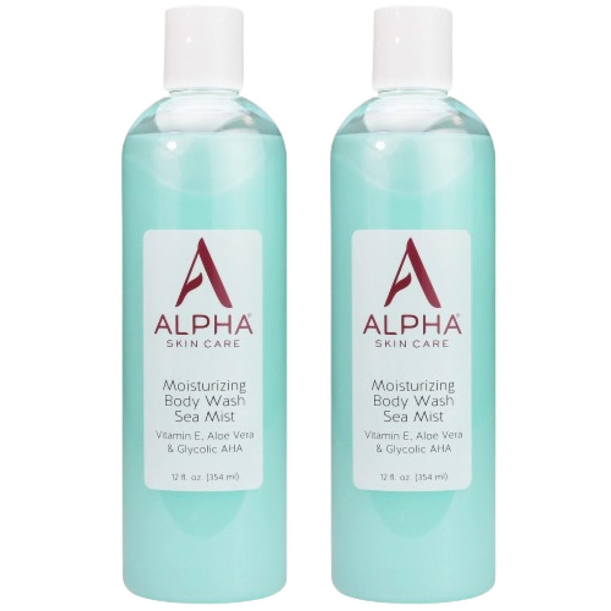 Alpha Skin Care Moisturizing Body Wash with Glycolic AHA, Vitamin E & Aloe Vera