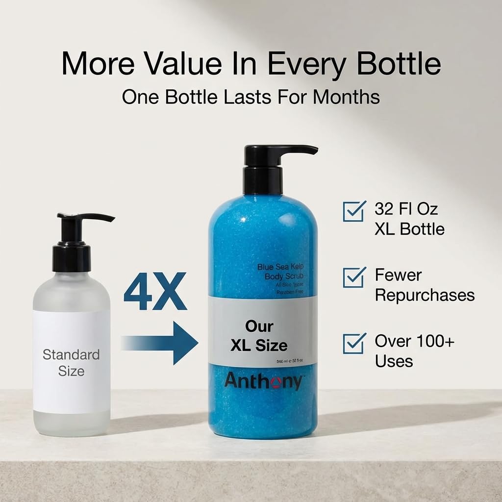 Anthony Exfoliating Body Scrub for Men with Sea Salt and Vitamin C