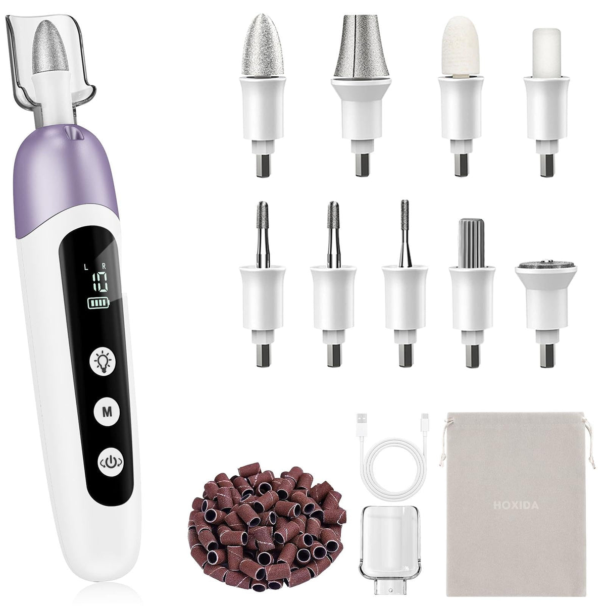 Hoxida Cordless Electric Nail File and Nail Drill Kit