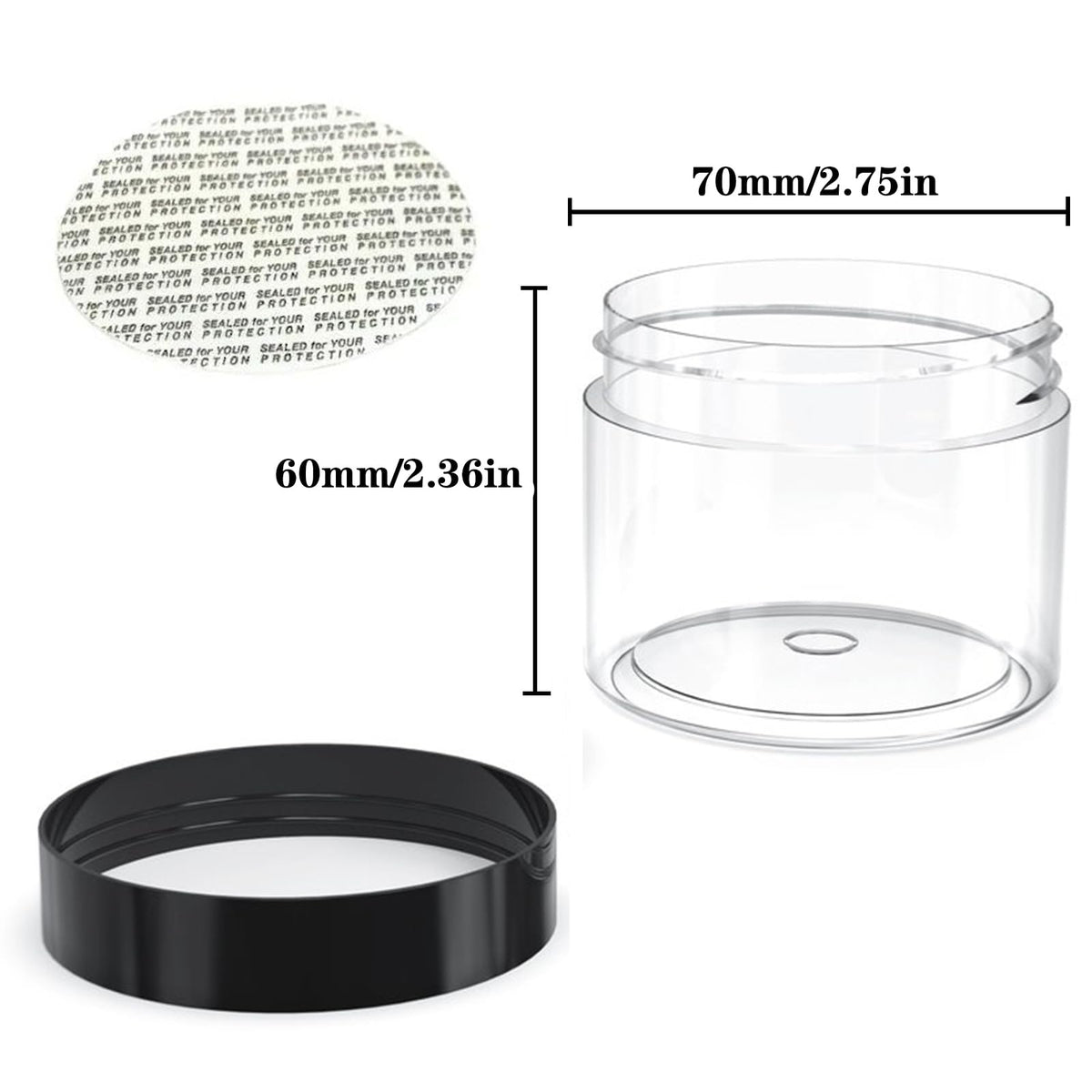 Clear Plastic Storage Jars with Lids