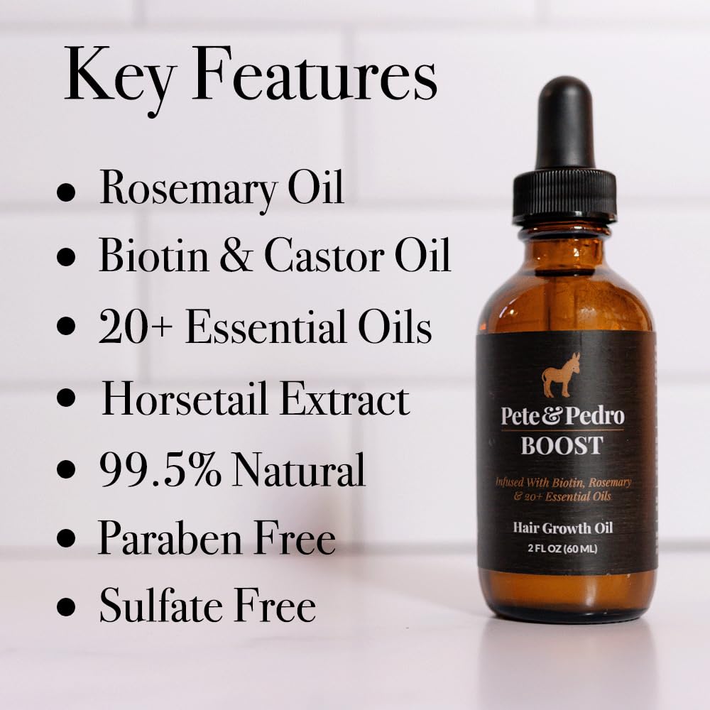 Pete & Pedro BOOST Hair & Beard Strengthening Growth Serum Oil