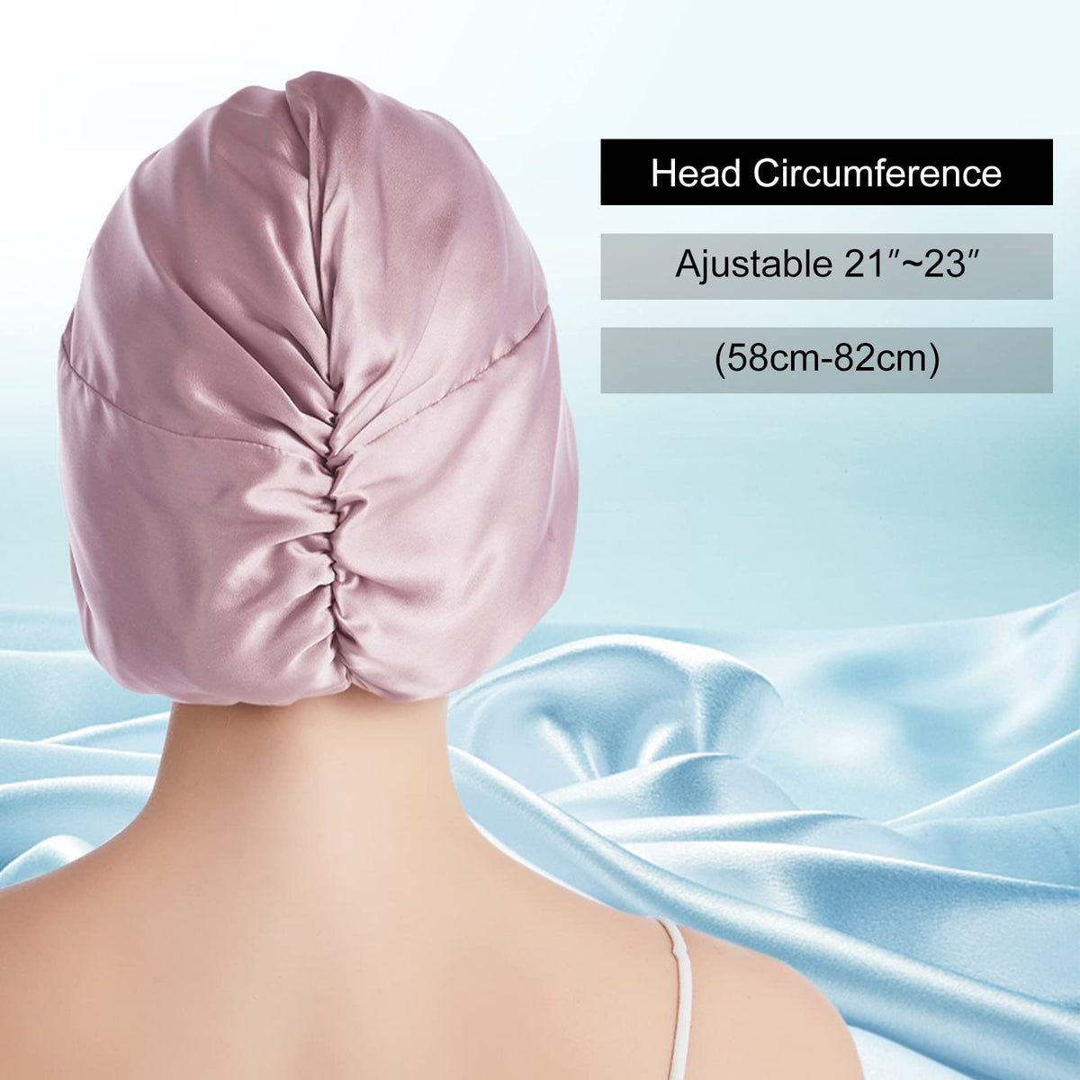 100% Mulberry Silk Bonnet Sleep Cap for Hair Care