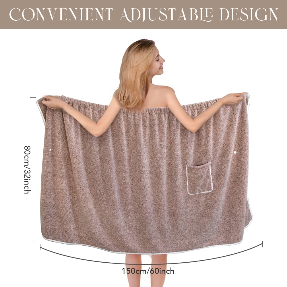 SINLAND Women's Microfiber Bath Wrap Body Towel