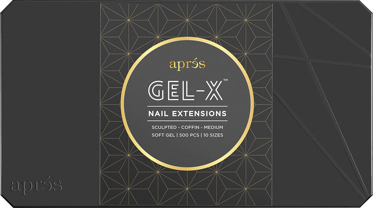 Apres Nail Gel-X Sculpted Coffin Medium Tips, 500 Count