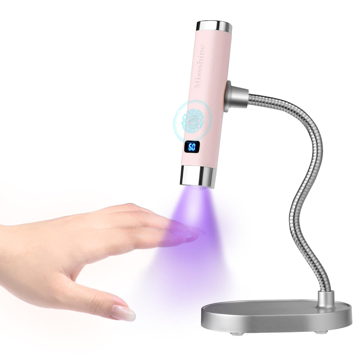 Missshine Cordless UV/LED Nail Lamp for Gel Nails