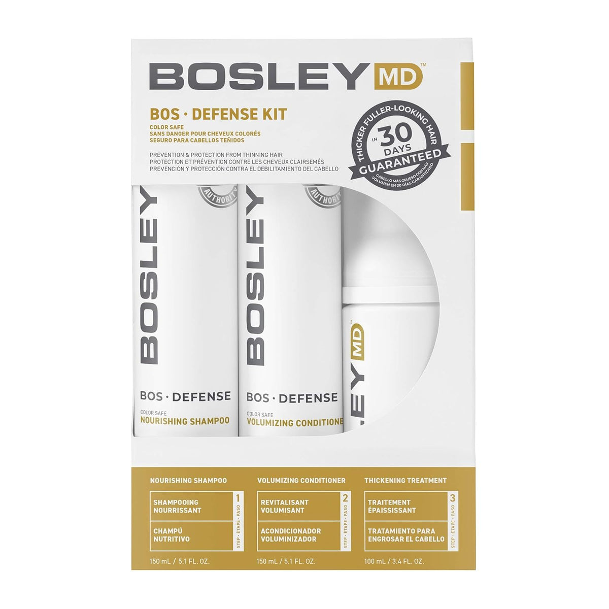 BosleyMD BosDefense Hair Thinning Kit for Fuller-Looking Hair