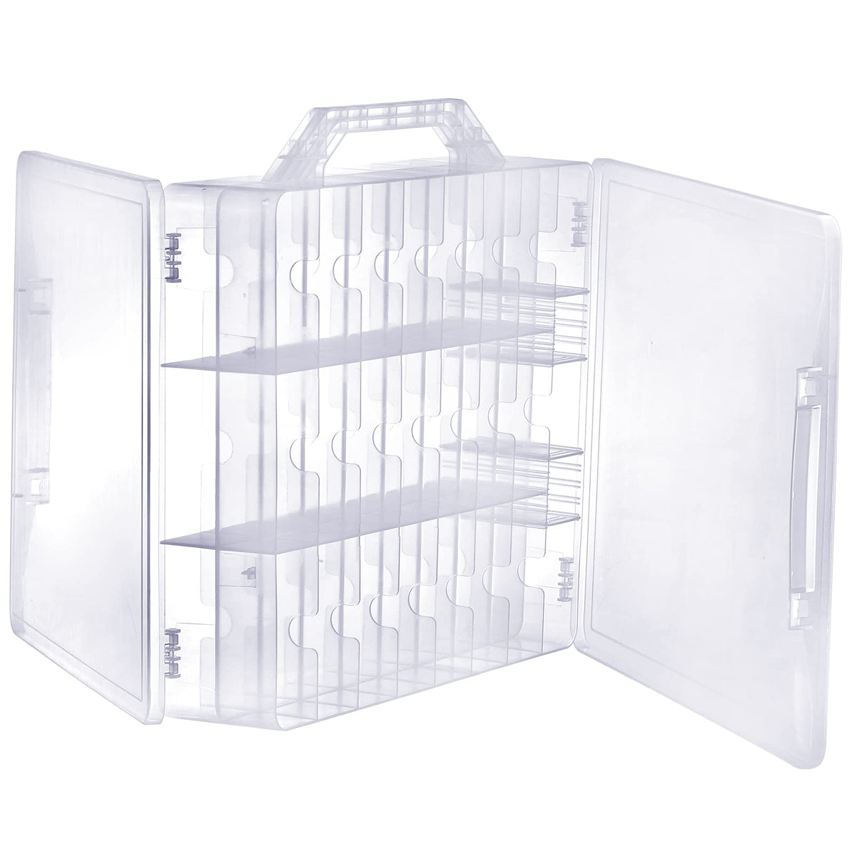 Foraineam Clear Nail Polish Organizer Box Set with Adjustable Dividers