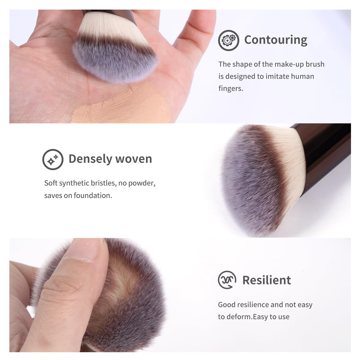 MAANGE Double-Ended Kabuki Makeup Brush Set