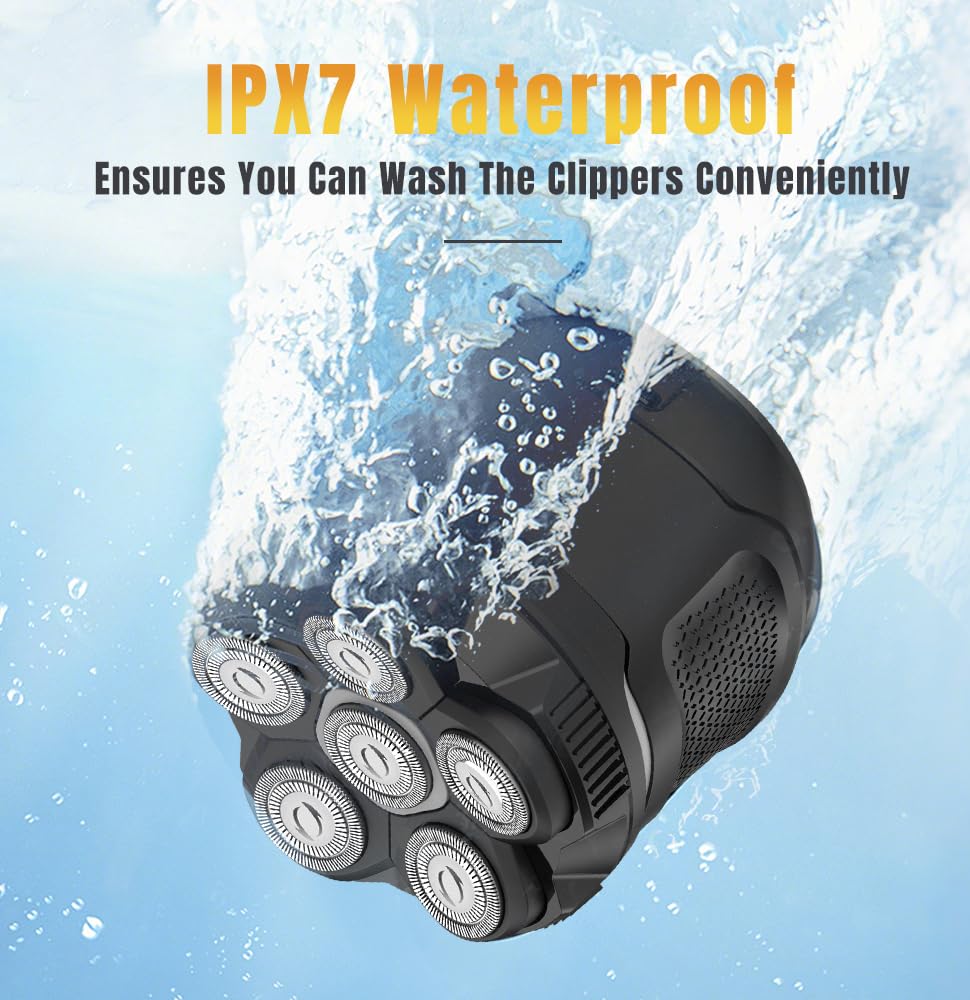 2-in-1 Men's Head and Body Shaver Grooming Kit, IPX7