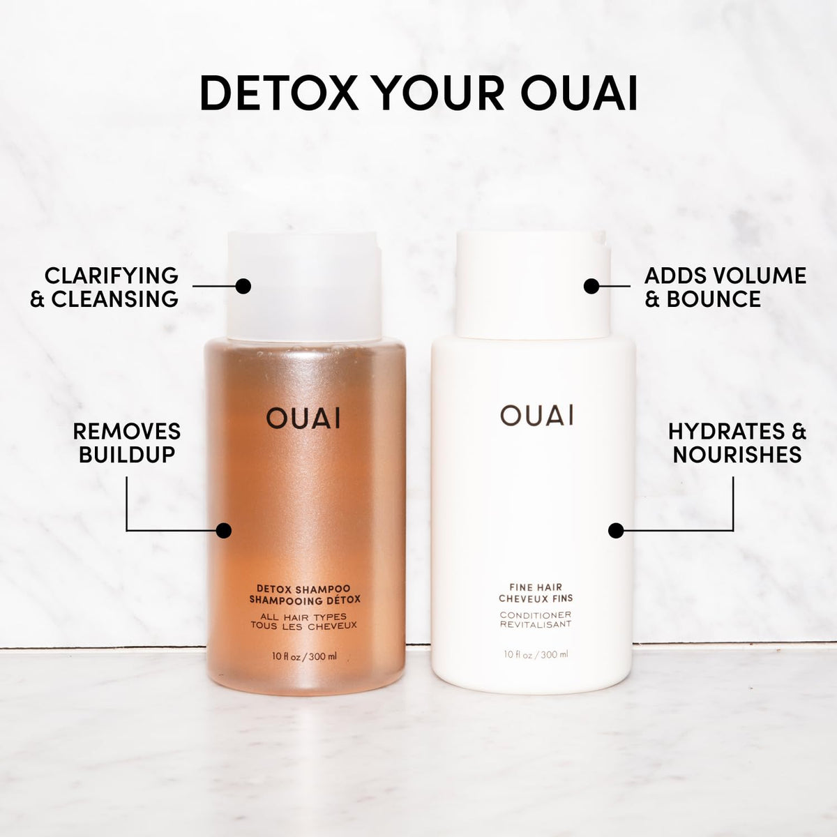 OUAI Hair Care Shampoo & Conditioner Bundle