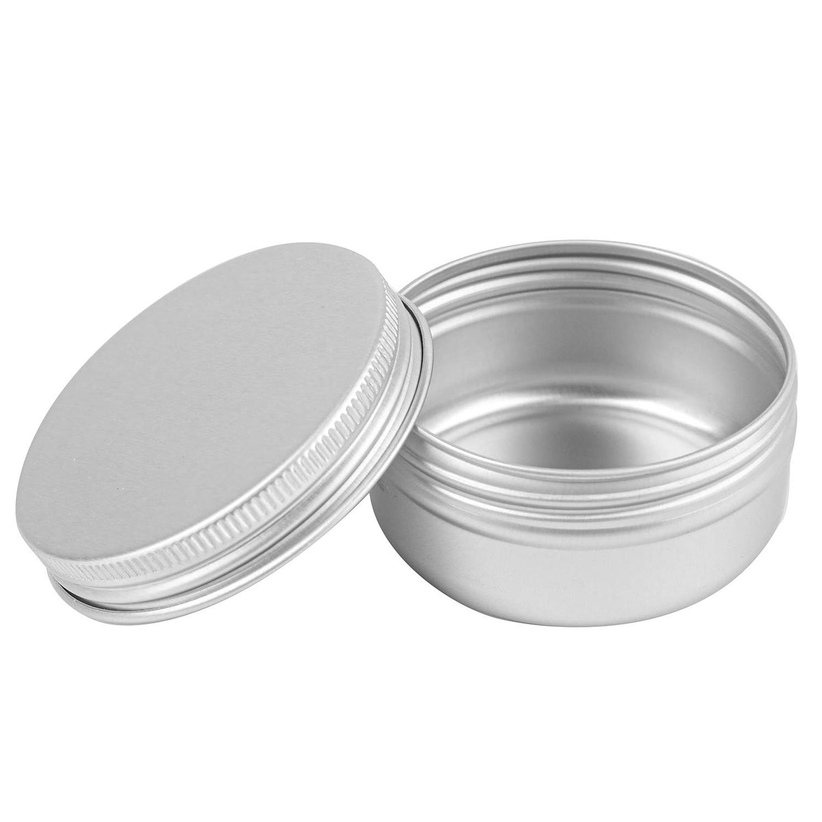 Foraineam 60 Pack 1.7 oz Aluminum Lip Balm Tins with Screw Top Lids