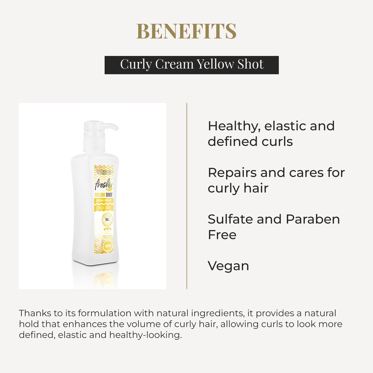 SALERM Biokera Fresh Yellow Shot Curl Activator Cream, 300 ml
