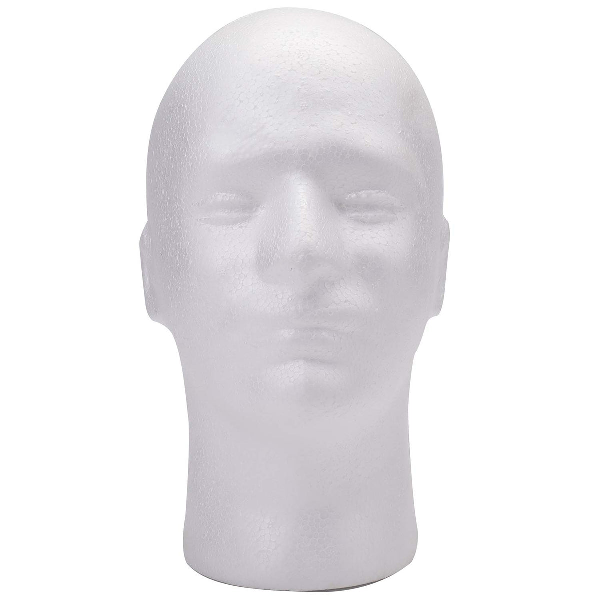 Foraineam 2-Pack Male Foam Mannequin Heads, 11-Inch Wig Display Holders