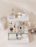 Neatora White 2-Tier Z-Shaped Bathroom Countertop Organizer