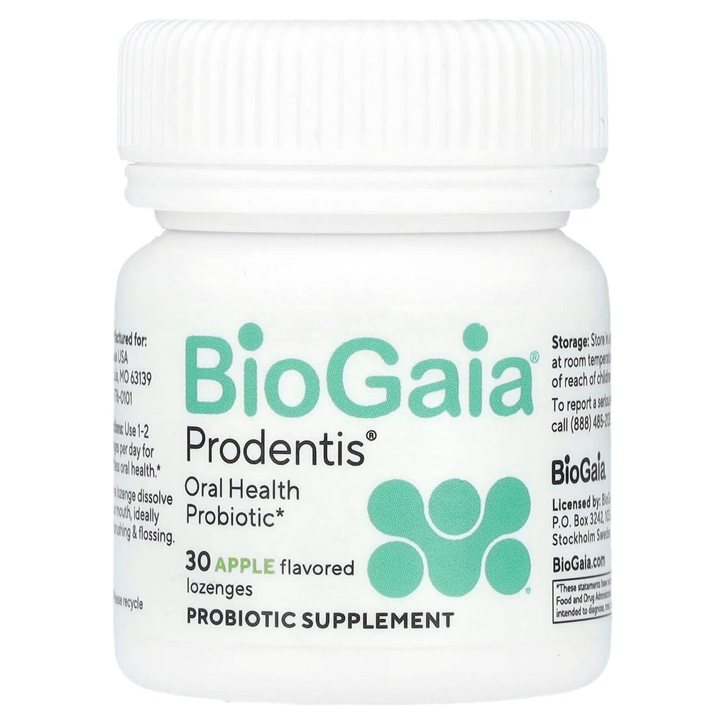 BioGaia, Prodentis®, Oral Health Probiotic, Apple, 30 Lozenges